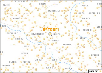 map of Oštraci