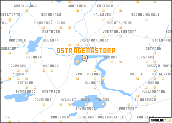 map of Östra Genastorp