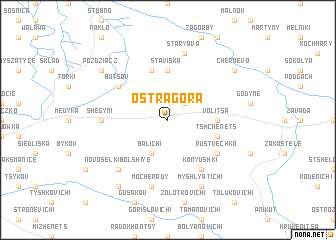 map of Ostra Gora