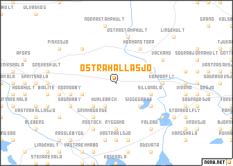 map of Östra Hällasjö