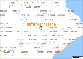 map of Östra Herrestad