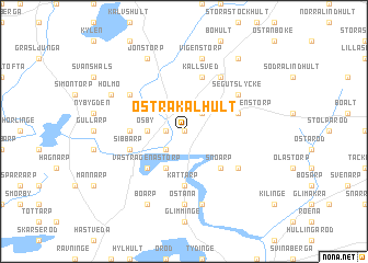 map of Östra Kalhult