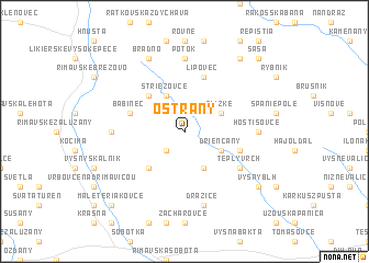 map of Ostrany