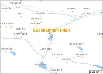 map of Östra Skråmträsk