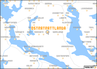 map of Östra Trättlanda