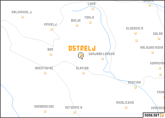 map of Oštrelj