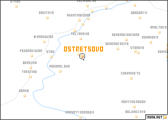 map of Ostretsovo