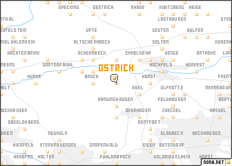 map of Östrich