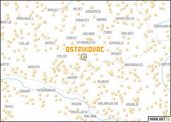 map of Oštrikovac