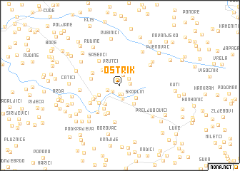 map of Oštrik