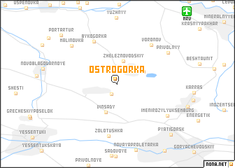 map of Ostrogorka