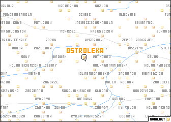 map of Ostrołęka