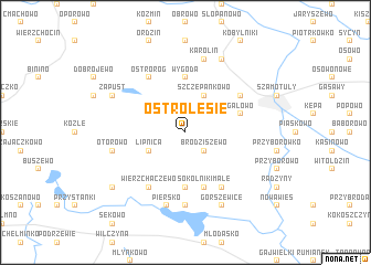 map of Ostrolesie