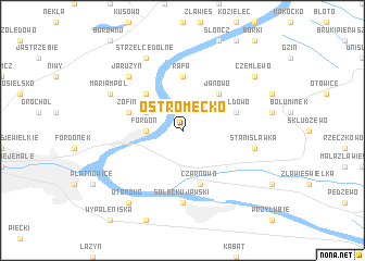 map of Ostromecko