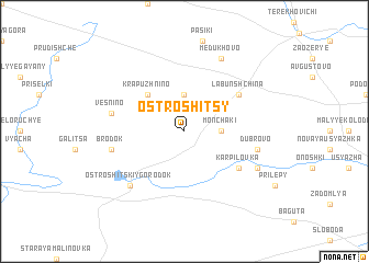 map of Ostroshitsy