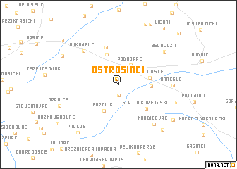 map of Ostrošinci