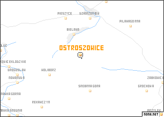 map of Ostroszowice