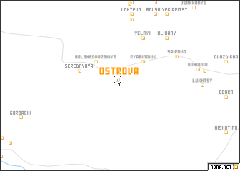 map of Ostrova