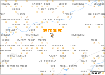 map of Ostrovec