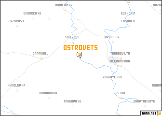 map of Ostrovets