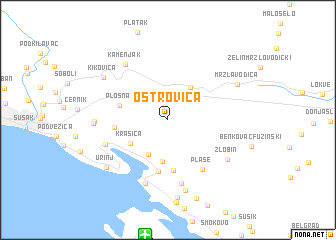 map of Ostrovica