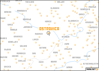 map of Ostrovica