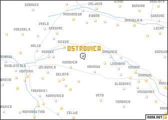 map of Ostrovica