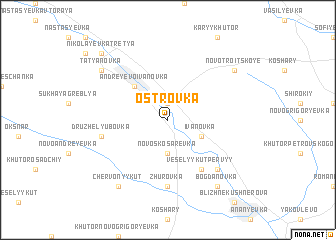 map of Ostrovka