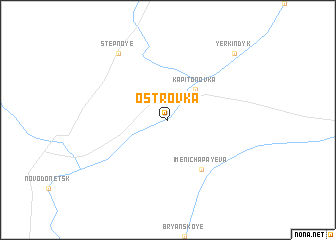 map of Ostrovka