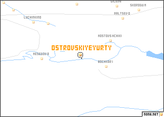 map of Ostrovskiye Yurty