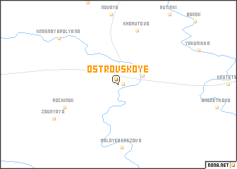 map of Ostrovskoye
