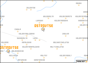 map of Ostrovtse