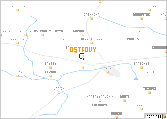 map of Ostrovy