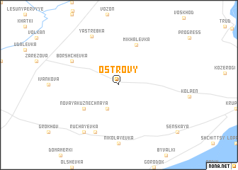 map of Ostrovy