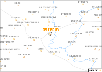 map of Ostrovy