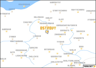 map of Ostrovy