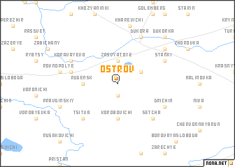 map of Ostrov