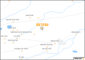 map of Ostrov