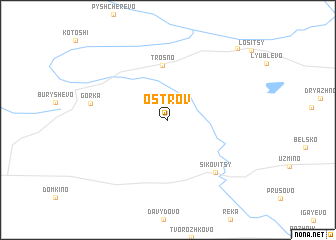 map of Ostrov