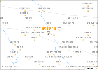 map of Ostrov