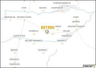 map of Ostrov