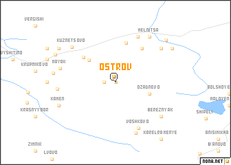 map of Ostrov