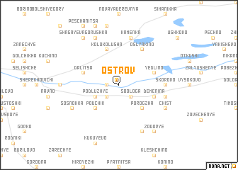 map of Ostrov