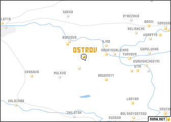 map of Ostrov