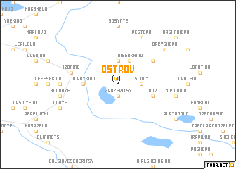 map of Ostrov