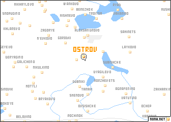 map of Ostrov