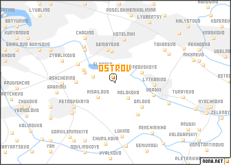 map of Ostrov