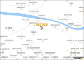 map of Ostrov