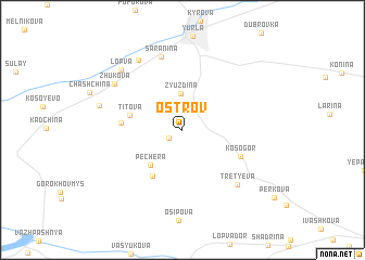 map of Ostrov