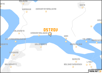 map of Ostrov